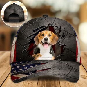 Beagle On The American Flag Cap…