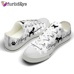 Beagle Paws Pattern Low Top Shoes 2