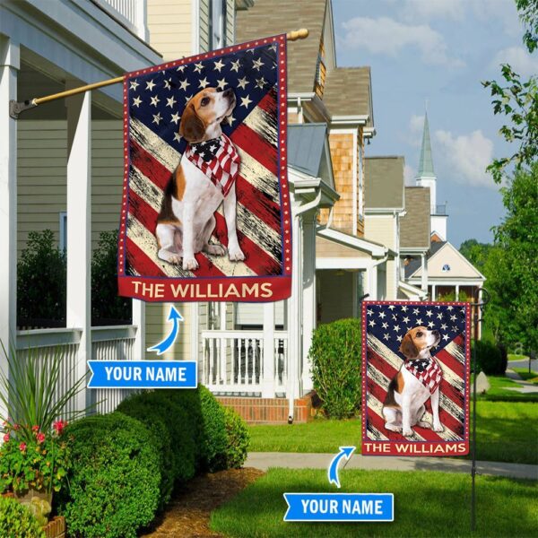Beagle Personalized  Flag – Garden Dog Flag – Dog Flag For House