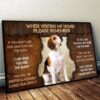 Beagle Please Remember When Visiting Our House Poster –  Dog Wall Art – Poster To Print – Housewarming Gifts