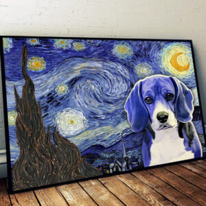 Beagle Poster Matte Canvas Dog Wall Art Prints Painting On Canvas 1