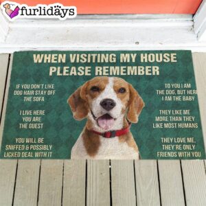 Beagle s Rules Doormat Xmas Welcome Mats Gift For Dog Lovers 1