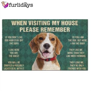 Beagle s Rules Doormat Xmas Welcome Mats Gift For Dog Lovers 2