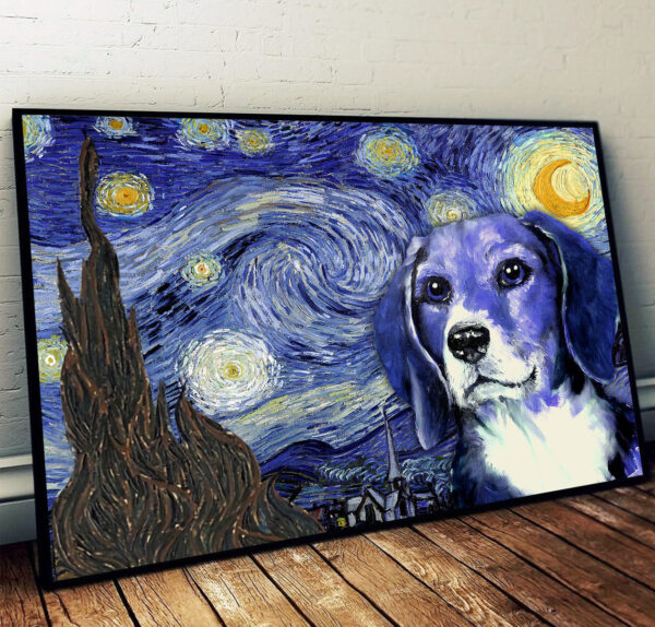 Beaglier Poster & Matte Canvas – Dog Wall Art Prints – Painting On Canvas