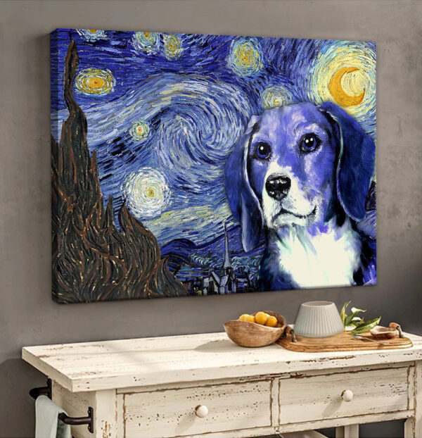 Beaglier Poster & Matte Canvas – Dog Wall Art Prints – Painting On Canvas