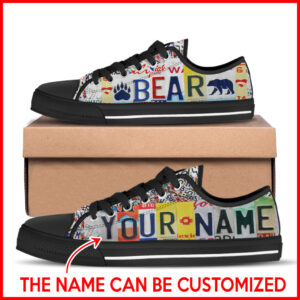 Bear License Plates Low Top Shoes…