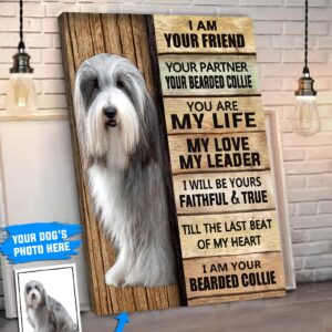 Bearded Collie Personalized Poster Canvas Dog Canvas Wall Art Dog Lovers Gifts For Him Or Her 2
