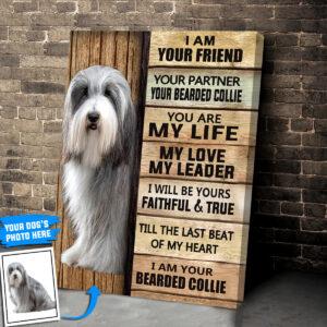 Bearded Collie Personalized Poster Canvas Dog Canvas Wall Art Dog Lovers Gifts For Him Or Her 4