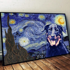 Beauceron Poster Matte Canvas Dog Wall Art Prints Painting On Canvas 1