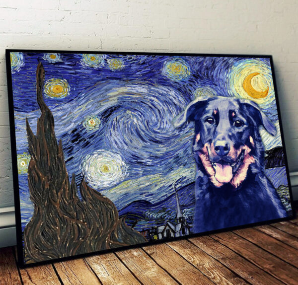 Beauceron Poster & Matte Canvas – Dog Wall Art Prints – Painting On Canvas