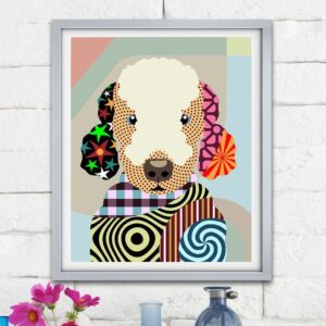 Bedlington Terrier Poster Matte Canvas Poster To Print Gift For Dog Lovers 2
