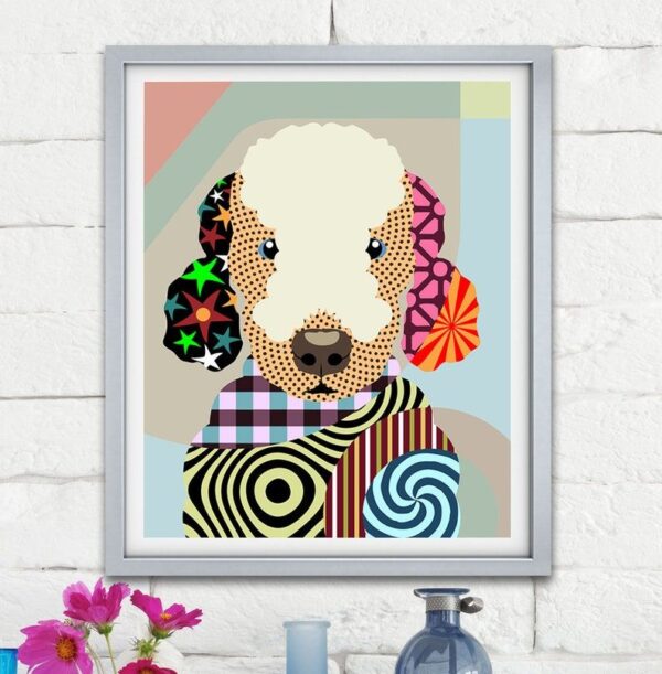 Bedlington Terrier Poster & Matte Canvas – Poster To Print – Gift For Dog Lovers