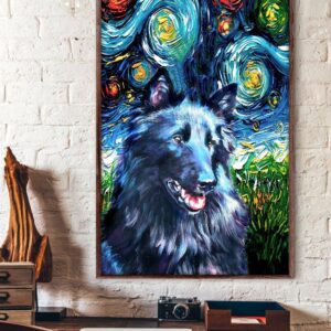 Belgian Shepherd Dog Poster Matte Canvas Dog Canvas Art Poster To Print Gift For Dog Lovers 4