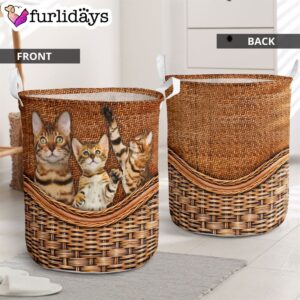 Bengal Rattan Texture Laundry Basket –…
