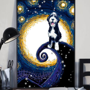 Bernedoodle Poster Canvas Dog Canvas Wall Art Dog Lovers Gifts For Him Or Her 4