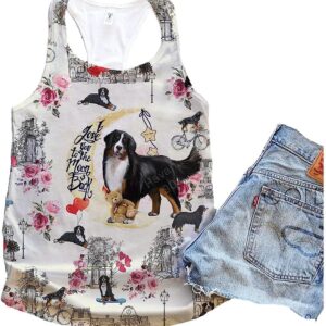 Bernese Mountain Dog City Mix Moon Tank Top Summer Casual Tank Tops For Women Gift For Young Adults 1 rxd5lo