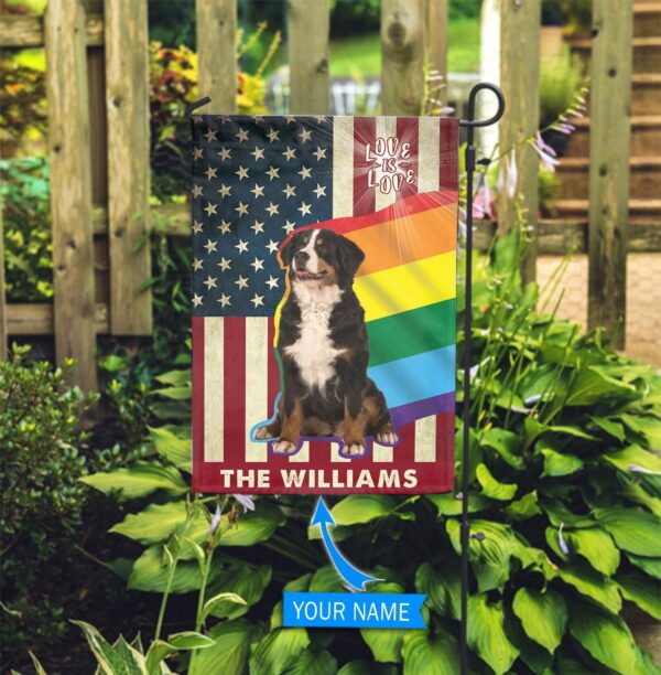 Bernese Mountain Dog Lgbt Personalized Flag – Garden Dog Flag – Dog Flag For House