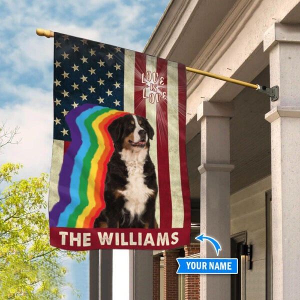 Bernese Mountain Dog Lgbt Personalized House Flag – Garden Dog Flag – Dog Flag For House