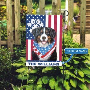 Bernese Mountain Dog Personalized Garden Flag…