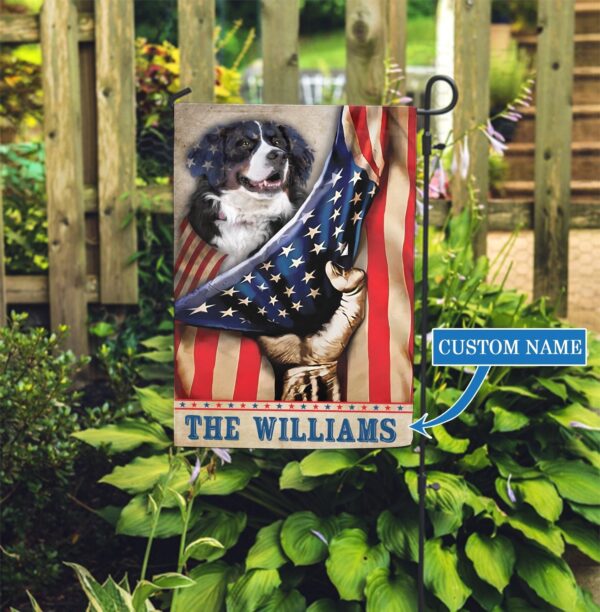 Bernese Mountain Dog Personalized Garden Flag – Garden Dog Flag – Custom Dog Garden Flags