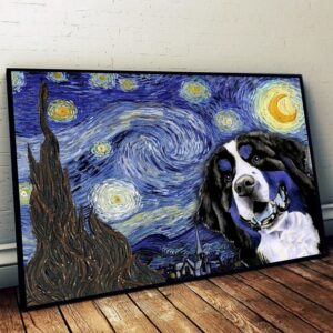 Bernese Mountain Dog Poster Matte Canvas Dog Canvas Art Poster To Print Gift For Dog Lovers 2