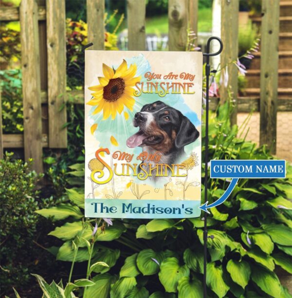 Bernese Mountain Dog Sunflower Personalized Garden Flag – Garden Dog Flag – Dog Flag For House
