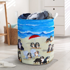 Bernese Mountain In Beach Laundry Basket Dog Laundry Basket Mother Gift Gift For Dog Lovers 1