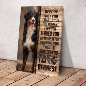 Bernese Mountain Matte Canvas Dog Wall Art Poster To Print Housewarming Gifts 3