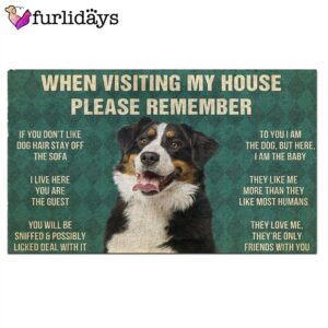 Bernese Mountain s Rules Doormat Funny Doormat Dog Memorial Gift 2