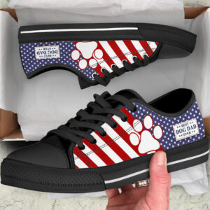 Best Dog Dad Ever Usa Flag Low Top Shoes Sneaker For Dog Walking Best Gift For Dog Mom 2