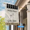 Beware Bichon Frises Live Here Personalized Flag – Garden Dog Flag – Personalized Dog Garden Flags