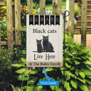 Beware Black Cats Live Here Personalized…