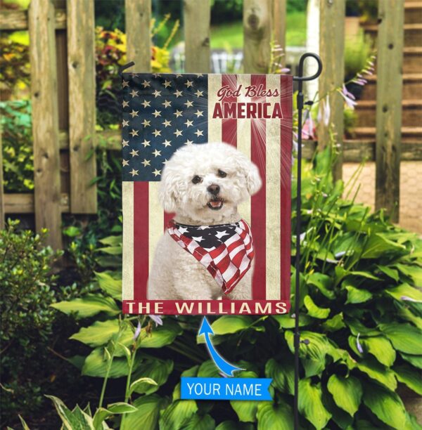 Bichon Frisé God Bless Personalized Garden Flag – Garden Dog Flag – Dog Flag For House