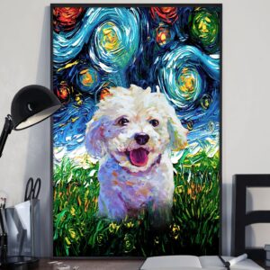 Bichon Fris C3 A9 Poster Matte Canvas Dog Canvas Art Poster To Print Gift For Dog Lovers 1