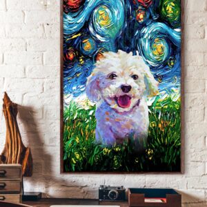 Bichon Fris C3 A9 Poster Matte Canvas Dog Canvas Art Poster To Print Gift For Dog Lovers 2