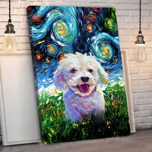 Bichon Fris C3 A9 Poster Matte Canvas Dog Canvas Art Poster To Print Gift For Dog Lovers 3