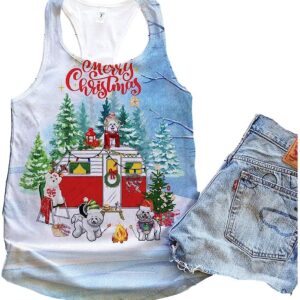 Bichon Frise Dog Christmas Camping Tank Top Summer Casual Tank Tops For Women Gift For Young Adults 1 pypo2x