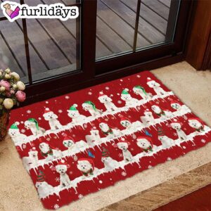 Bichon Frise Snow Merry Christmas Doormat…