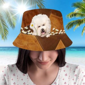 Bichon Frise Bucket Hat Hats To Walk With Your Beloved Dog A Gift For Dog Lovers 2 xjiyjg