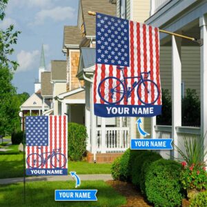 Bicycle Personalized House Flag – Garden…