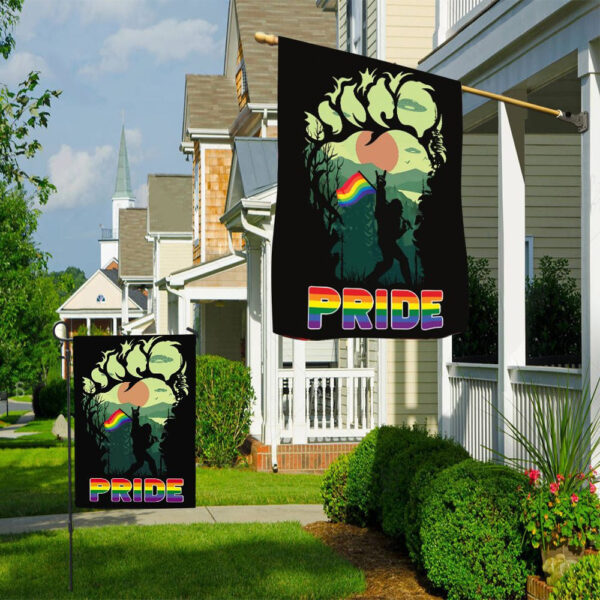 Bigfoot Lgbt Pride Flag – Flags For The Garden – Backyard Outdoor Flag