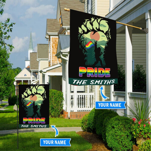 Bigfoot Lgbt Pride Personalized Flag – Garden Flags Outdoor – Outdoor Decoration