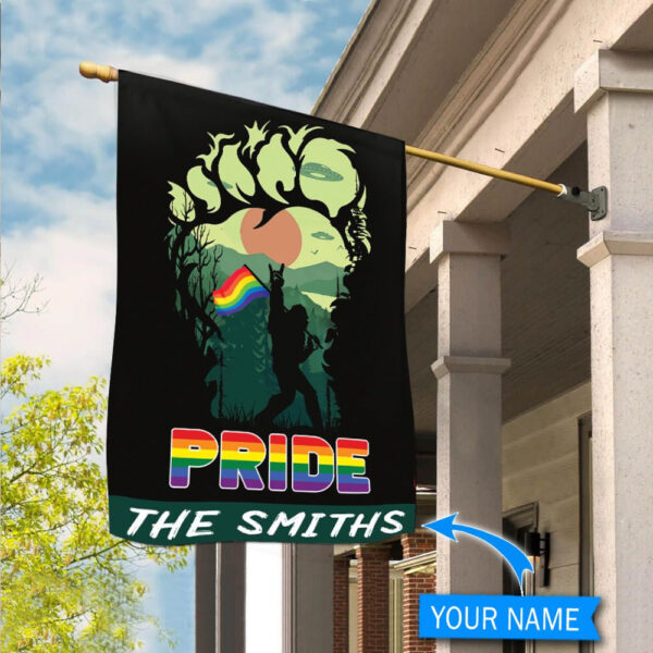 Bigfoot Lgbt Pride Personalized Flag – Garden Flags Outdoor – Outdoor Decoration