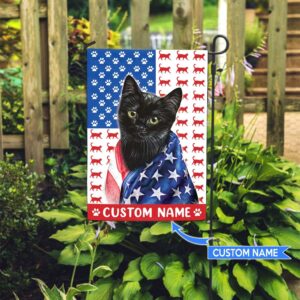 Black Cat America Personalized Flag Custom Cat Flags Cat Lovers Gifts for Him or Her 3