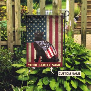 Black Cat American Personalized Flag Custom Cat Flags Cat Lovers Gifts for Him or Her 3