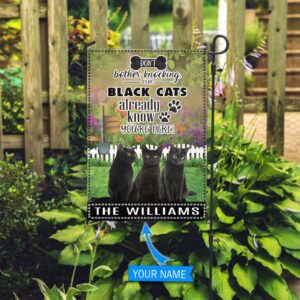 Black Cat Don’t Bother Knocking Personalized…