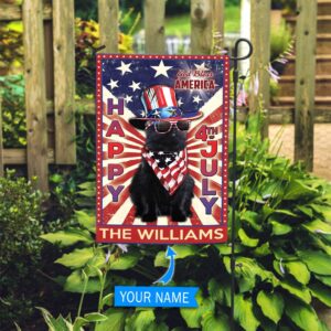 Black Cat God Bless America 4th Of July Personalized Flag Custom Cat Flags Cat Lovers Gifts for Him or Her 3