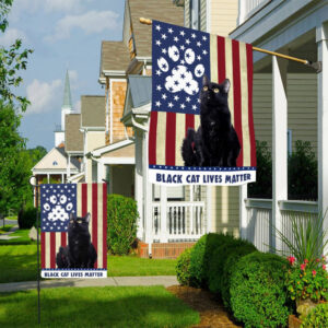 Black Cat Lives Matter Flag Cat Flags Outdoor Cat Lovers Gifts for Him or Her 2