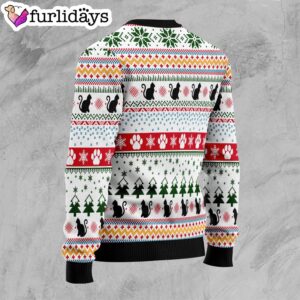 Black Cat Pattern Ugly Christmas Sweater Lover Xmas Sweater Gift Dog Memorial Gift 2