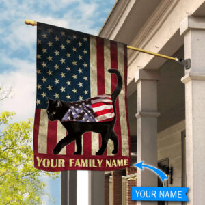 Black Cat Personalized Flag Custom Cat Flags Cat Lovers Gifts for Him or Her 2